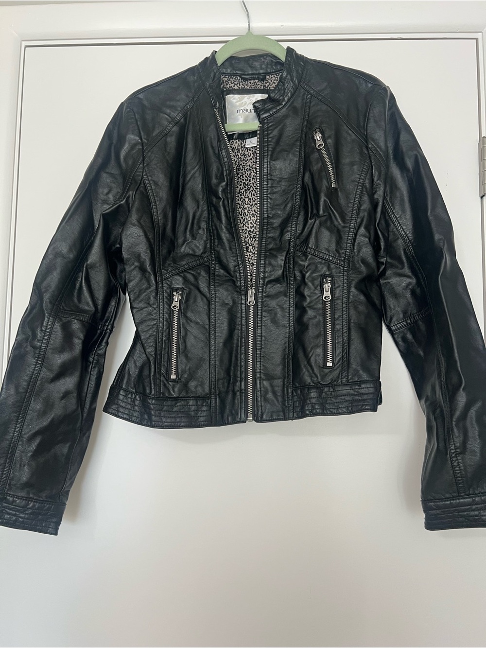 Maurices Black Faux Leather Moto Jacket